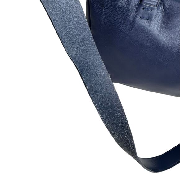 Anthropologie Kelsi Dagger Brooklyn Wythe Indigo Leather Satchel‎ Navy Blue Bag - Picture 10 of 12